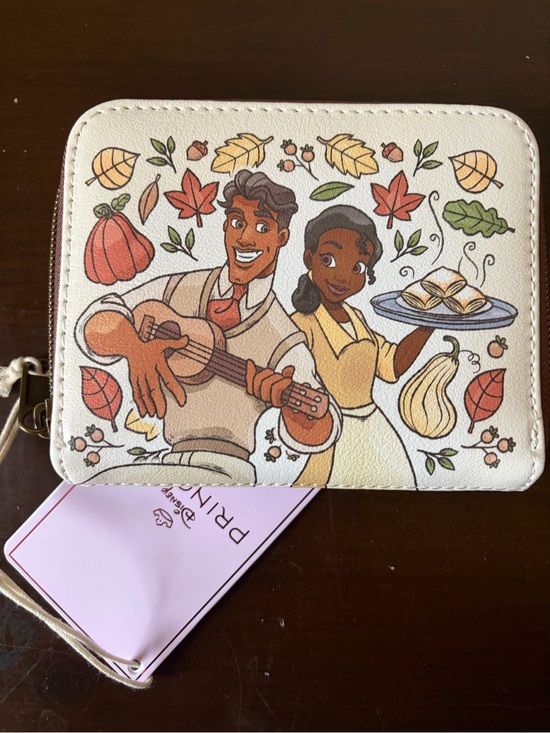 Loungefly Handbags - Loungefly Cream Disney Tiana & Naveen Autumn Wallet